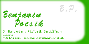 benjamin pocsik business card